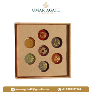 Caja de Regalo Premium con Piedras de Cristal para Reiki y Chakras, con Círculo Grabado del Árbol de la Vida, Piedras Hechas a Mano, Artículo Coleccionable - Product Image 2