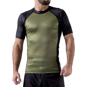 เสื้อบีบอัด MMA BJJ แขนสั้นออกแบบเองได้ชุดป้องกันผื่น - Product Image 1