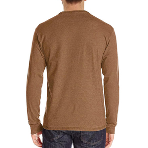 T-shirt à manches longues personnalisé de haute qualité, 100% coton jersey, couleur unie, col rond, vêtement décontracté, t-shirt à manches longues - Product Image 5