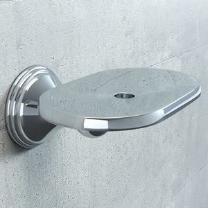 Porte-savon en métal peu encombrant pour évier de salle de bain avec design compact et plateau de drainage - Product Image 1
