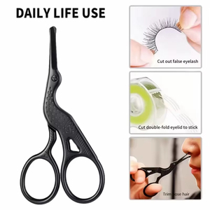 Professional Salon Hair <b>Scissors</b> Stainless Steel Facial Mustache Nose Hair <b>Beard</b> Eyebrows Multipurpose Safety Tip Hair Removal - Product Image 4