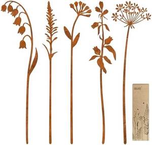 ดอกไม้เหล็กหลากสีสันสำหรับตกแต่งสวนกลางแจ้ง สไตล์เรียบง่าย ชุด 4 ชิ้น - Product Image 6