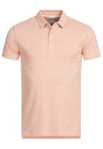 Men's <b>Pink</b> Short Sleeve <b>Polo</b> <b>Shirt</b> Cotton Pique Printed Breathable Casual Knitted Top - Product Image 6