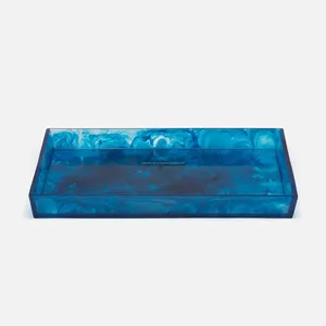 Plusieurs plateaux carrés en résine jetables écologiques, design élégant et élégant pour le thé, le café et la décoration intérieure. - Product Image 1