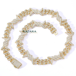 S925 <b>Silver</b> Rhodium Plated Lab Grown Diamond Link <b>Chain</b> Necklace Unisex Luxury Statement Jewelry Everyday Wear - Product Image 2