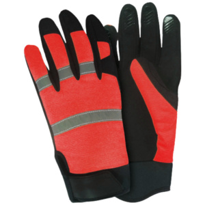 Gants de mécanicien en cuir synthétique Amara haute performance, certifiés CE, anti-vibration, antistatiques, avec poignet réglable - Product Image 3