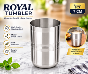 Gobelet Royal Incassable en Acier Inoxydable Classique et Durable, Finition Chromée Miroir 7CM, Cadeau d'Affaires, pour Boissons et Aliments (PP) - Product Image 3