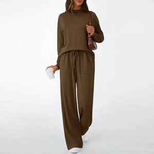 Conjuntos Deportivos para Mujer, Ropa Deportiva con Cintura Elástica, Ropa Deportiva para Yoga, Pantalones Casuales para Caminar al Aire Libre, Conjuntos de Gimnasio para Mujer - Product Image 1