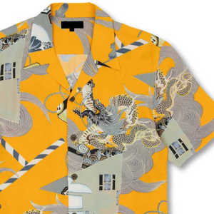 Camisas de Playa de Manga Corta 100% Algodón con Logotipo Personalizado, Servicio OEM, Ropa para Hombre 2026, Venta al Por Mayor, Cuello Redondo, Cierre de un Botón, Felpa Sólida - Product Image 2