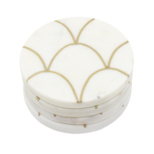 Ensemble de sous-verres en marbre écologiques de qualité supérieure, lavables et durables, sous-verres en pierre naturelle pour la décoration de la maison, sous-verres promotionnels - Product Image 4