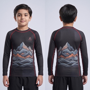 Custom Private Label BJJ Rash Guard Long Sleeve Elastic MMA Jiu Jitsu <b>Compression</b> Rashguard Supplier Fast Delivery - Product Image 3