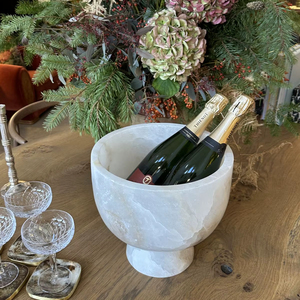 Seau à glace en résine pour champagne avec poignée design, pour restaurants et hôtels – Refroidisseurs à vin et bacs à boissons en métal durables - Product Image 1