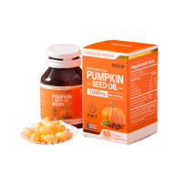 Gélules quotidiennes pour le bien-être masculin OEM, contenant 1000 mg d'huile de graines de citrouille et de palmier nain standardisé