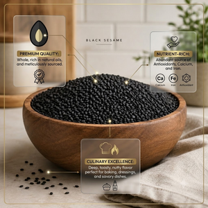 Graines de sésame noir crues de haute qualité |   Superaliment 100% pur, naturel, de qualité supérieure, riche en nutriments, en vrac, exporté d'Inde - Product Image 5