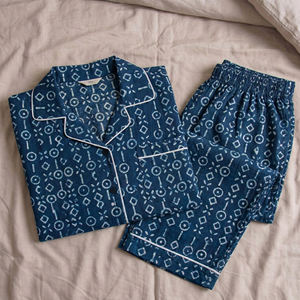 Nouvel Arrivage Ensemble de Pyjama d'Été pour Femme en Coton 100% Imprimé au Bloc Thermique, Simple, Sexy, Doux, Léger, Confortable et Réversible - Product Image 4