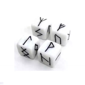 White Jade square cube <b>crystal</b> rune <b>set</b> natural Wicca Energy Stone for Intuition Meditation Protection Viking Runes Wholesale - Product Image 5
