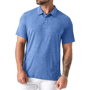 <b>Classic</b> Men's Slim Fit for Polo Shirt Breathable Cotton Casual Wear Light Rib Knitted Fabric Custom Price Everyday Comfort Style - Product Image 4