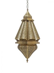 Lanterne marocaine en fer distincte pour l'éclairage d'appoint intérieur, ajoutant un caractère décoratif unique et une illumination chaleureuse - Product Image 2