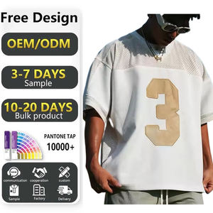 Camiseta Deportiva de Corte Cuadrado con Hombros Caídos para Hombre, de Secado Rápido, Transpirable, 100% Algodón, Malla Jersey, Ajuste Regular, Estampado Serigrafiado, Lisa - Product Image 1