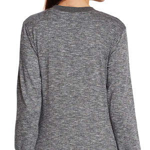 Sweat-shirt gris à col rond pour femme avec appliques pompons colorés, manches longues, tricoté, décontracté, pour l'automne - Product Image 2