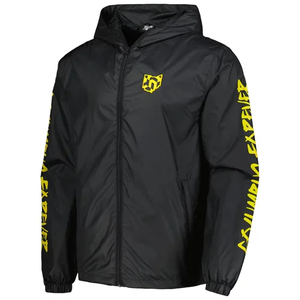 2026 Men's Columbus Crew Best Hoodie Waterproof Eco-Friendly <b>Windbreaker</b> Jacket Wholesale <b>Black</b> Full Zip Canvas Fabric Premium - Product Image 1