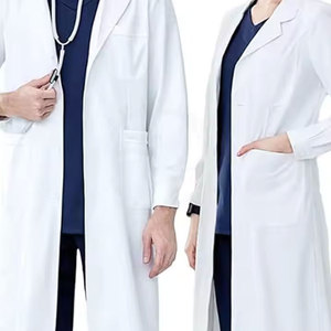 Blouse médicale légère en coton/polyester de haute qualité pour l'industrie pharmaceutique, uniformes d'hôpital personnalisables (couleur/logo) - Product Image 5