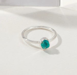 Raw <b>Turquoise</b> Gemstone <b>Ring</b> Jewelry - Birthstone Handmade <b>Rings</b> for Women - Product Image 1