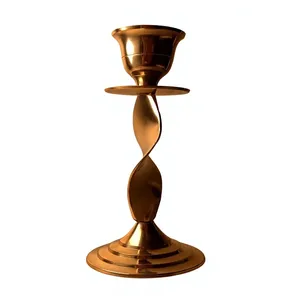 Porte-bougie en laiton de luxe, motif oiseau sur branche d'arbre, finition dorée, décoratif, pour décoration intérieure, église, table de fête - Product Image 4