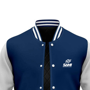 Chaqueta Casual para Hombre, Estilo Letterman, Cuello Alto, Logotipo Frontal, Duradera, Transpirable, Ligera, Ecológica, Servicio OEM - Product Image 3