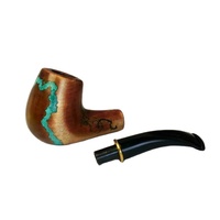 Pipes à fumer durables et légères Boho Chic Pipe en bois réutilisable et en résine époxy avec techniques de laque