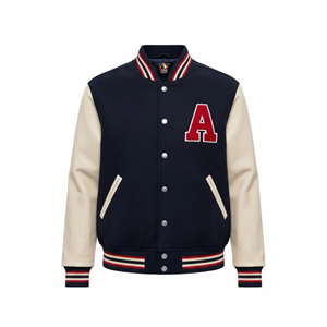 Chaqueta Bomber Estilo Vintage para Hombre y Mujer 2025 — Chaqueta Negra y Amarilla con Parche de Letra A en Chenilla - Product Image 4