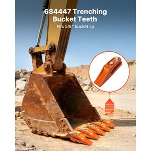 Set di 7 Perni per Denti Benna Escavatore, Resistenti, con Bullone da 7.34, per Scavo, Codice 684447, per Bordi Benna da 5/8 Pollici - Product Image 2