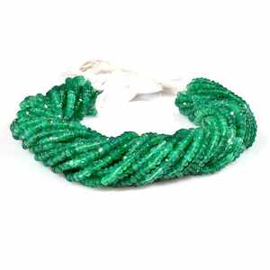 Perles facettées en onyx vert naturel, 4 mm, en vrac, pour la création de bijoux, vente en gros - Product Image 3