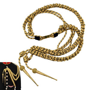 Aiguillette Dorada con Hilo Azul Marino y Etiquetas en el Lado Derecho - Product Image 1