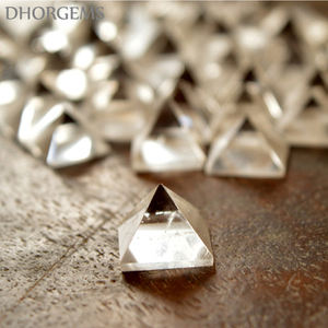 Pirámide de Cristal Natural Tallada a Mano, Bolas de Cuarzo para Decoración del Hogar, Piedra Preciosa con Patrón de Bola de Chakra - Product Image 3