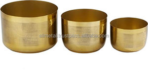 Maceta personalizable moderna de Metal dorado para interiores/exteriores, maceta con recubrimiento en polvo para sala de estar, cocina, oficina, entrada, jardín - Product Image 6