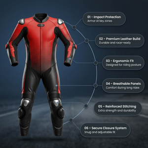 Combinaison de course en cuir sur mesure de haute qualité, imperméable et respirante, homologuée CE, pour motard, moto, OEM ODM, toutes saisons - Product Image 4