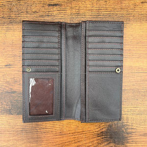 Portefeuille multifonctionnel en cuir véritable avec blocage RFID Porte-cartes de crédit long et de luxe pour hommes - Product Image 6