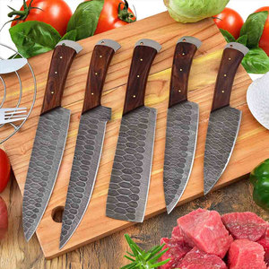 Juego completo de cuchillos de cocina de acero de Damasco con estilo moderno y uso cómodo para cocinas domésticas y de restaurantes. - Product Image 1