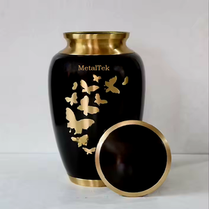 New Brass Cremation Urn Memorial Ashes <b>Jar</b> Gold Butterfly Inlay Unique Funeral <b>Jars</b> Hot Sale Keepsake Decorative Burial Urns <b>Jar</b> - Product Image 5
