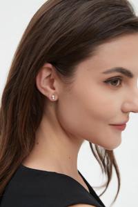 Pendientes de Diamante Cultivado en Laboratorio con Forma de Corazón, Oro de 14K, Cierre de Rosca, para Hélice y Cartílago, Certificados, Elegantes para Aniversario de Bodas - Product Image 3