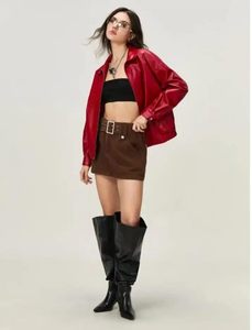OEM Real <b>Leather</b> Women's <b>Leather</b> Jacket with Quilted Viscose Lining and Inside Outside Pockets Jacket Wholesale Available - Product Image 4