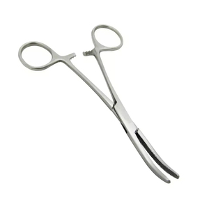 12.5cm Curved Stainless Steel Hemostatic Mosquito Forceps Hemostat Locking Surgical Mosquito Forceps needle holder OEM - Product Image 1