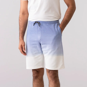 Pantalones Cortos Casuales Vintage Teñidos con Hilo OEM, Transpirables, con Cordón en la Cintura, 48% Algodón, 48% Poliéster, 4% Elastano, Tejido de Punto para Hombre - Product Image 1