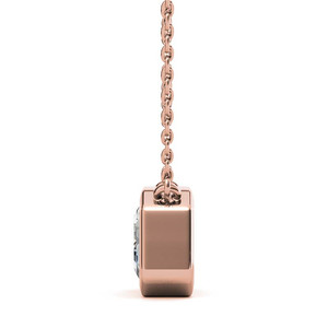 Handmade Lab Created 18k Gold Diamond <b>Pendant</b> Charm Jewellery <b>Emerald</b> Cut Bezel Lab Grown Diamond <b>Pendant</b> For Women And Girls - Product Image 1