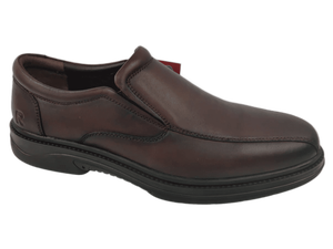 Mocassins à lacets en cuir marron pour homme Aircom Derby, semelle intermédiaire en EVA, doublure en microfibre, style uni pour le bureau et les occasions professionnelles, toutes saisons - Product Image 1