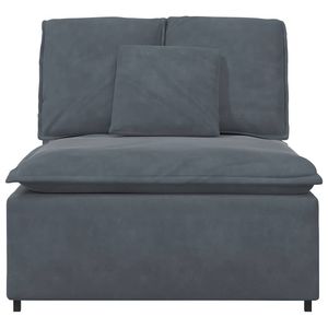 Sofá Modular de Metal y Terciopelo Gris Oscuro con Módulo de Espuma Estándar para Sala de Estar - Product Image 3