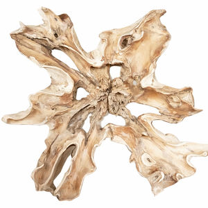 Sculpture murale Art Déco artisanale en racine de teck, forme irrégulière, biologique, naturelle, accent en bois naturel - Product Image 2