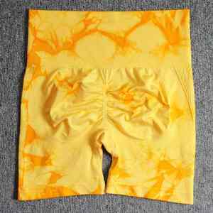 Shorts Deportivos de Cintura Alta con Efecto Levanta Glúteos, Secado Rápido, Sin Costuras, para Yoga y Fitness, con Colores Tie Dye y Cintura Elástica para Mujer - Product Image 6