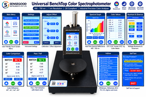 Espectrofotómetro de Color Universal de Sobremesa Sensegood, 400-700nm, Resolución de 1nm, Analizador de Color de Precisión Industrial CIE Lab - Product Image 4